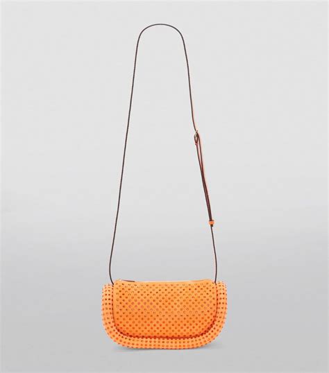 Womens Jw Anderson Orange Crystal Embellished Bumper Cross Body Bag