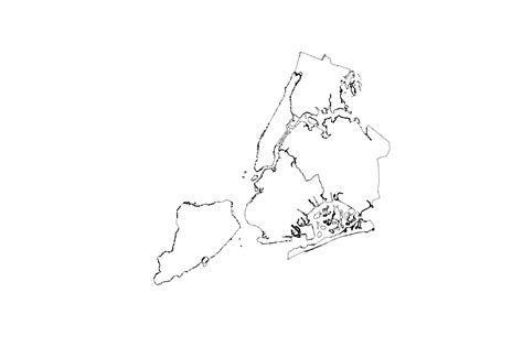 New York City Map Outline - Draw-simply