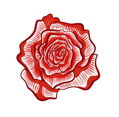 Logotipo De Boceto De Rosa Roja Con Arte De Logotipo Floral De Capullos