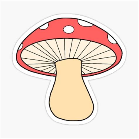 Mushroom Sticker For Sale By Sadiefarrer Redbubble