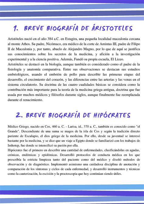 Asignatura Historia De La Medicina Breve BiografÍa De Áristoteles1