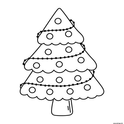 Coloriage Sapin Noel Guirlandes Dessin JeColorie