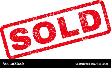 Sold rubber stamp Royalty Free Vector Image - VectorStock