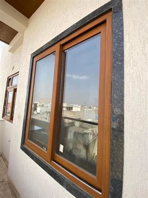 Brown UPVC Glass Sliding Window At Rs 180 Sq Ft Unplasticized