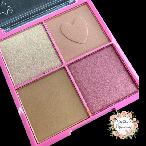 Paleta Cuarteto De Contorno Blush E Iluminador Melu By Ruby Rose