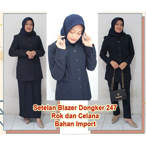 Jual Setelan Blazer Dongker Seragam Guru Pemda Dan PNS Terbaru Blazer