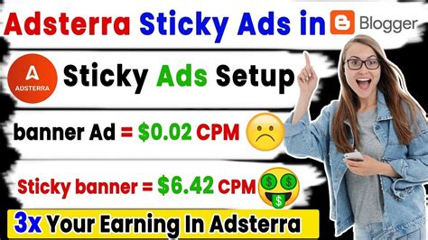 Adsterra High Cpm Tricks How To Setup Sticky Ads In Blogger