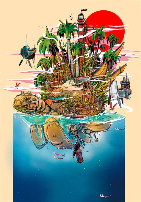 Turtle Island - artwork commission :: Behance