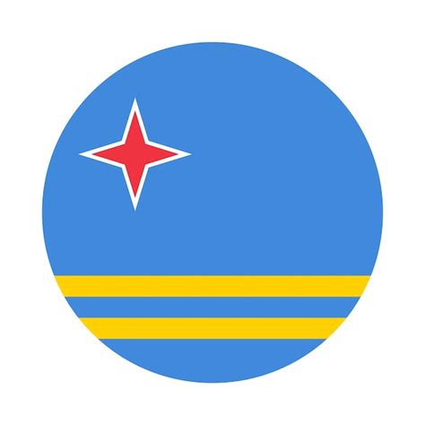 Premium Vector Aruba Round Flag Vector Icon Design Aruba Circle Flag