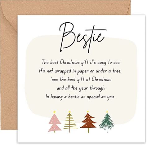 Best Friend Christmas Card Cute Ts For Friends