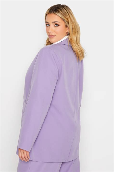 Yours Plus Size Lavender Purple Blazer Yours Clothing