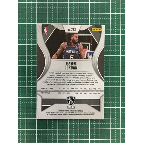 PANINI NBA 2019 20 PRIZM 243 DeANDRE JORDAN BROOKLYN NETS ベースカード 2020