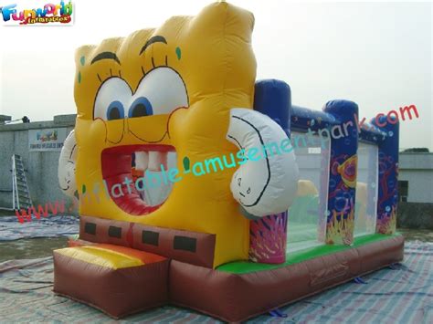 Spongebob Commercial Bouncy Castles Inflatable Bouncer Slide Ce En14960