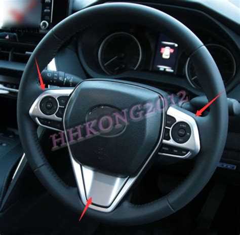 For Toyota Venza Abs Matt Silver Interior Steering Wheel Cover