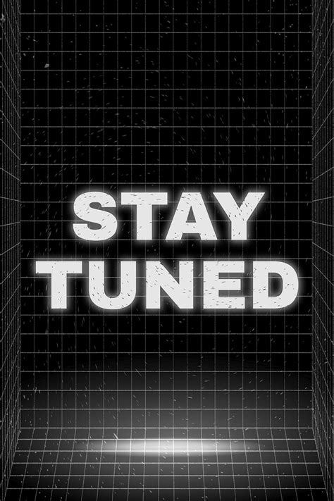 Stay Tuned Glowing Typography Design Free Photo Rawpixel