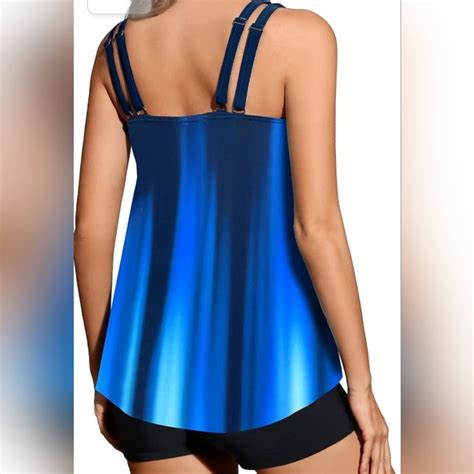 Rekita Swim Tankini Bathing Suits For Women Swimsuits Tankini Sets For Two Piece Swimwear