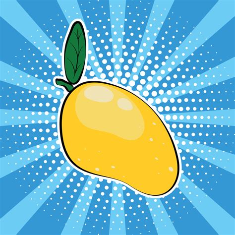 Mango fruit in bright colorful pop-art style. 8925444 Vector Art at Vecteezy