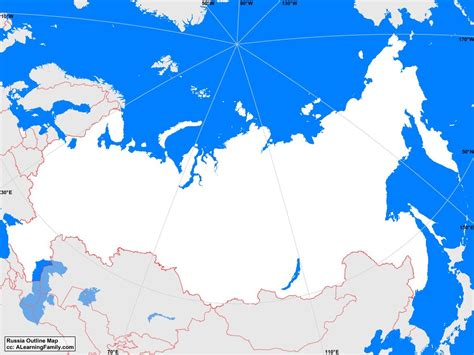 Russia Outline Map - A Learning Family