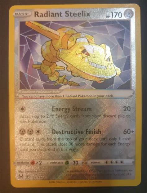 Radiant Steelix Ultra Seltene Holo Pok Mon Karte Swsh