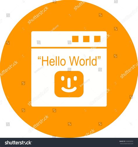 Hello World Program Royalty Free Stock Vector 526838392