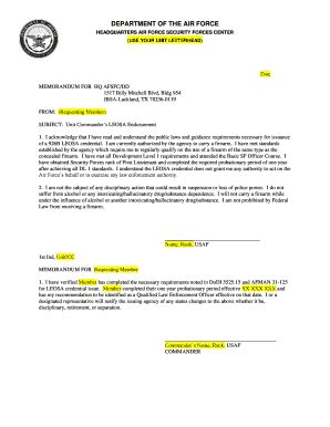 Air Force Endorsement Memo Example Fill Online Printable Fillable