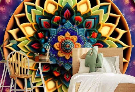 Buy Mandala Art Wallpaper for Wall Online in India - Magic Decor