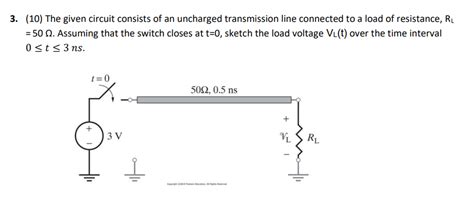 Solved 3 10 The Given Circuit Consists Of An Uncharged Chegg