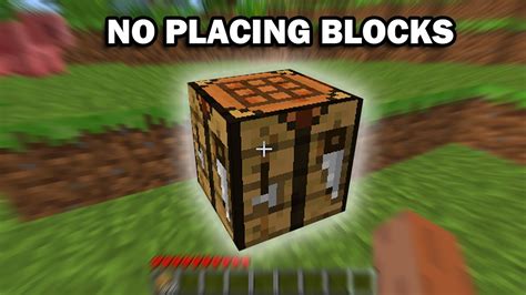 Can You Beat Minecraft Without Placing Any Blocks Youtube