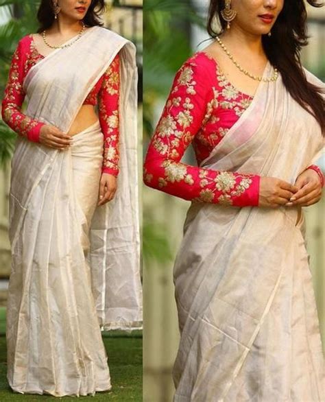 Contrast Colour Combination For Saree And Blouse Saree And Blouse