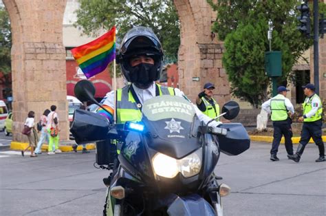 SSP brinda seguridad y asistencia vial durante marcha del Pride Michoacán