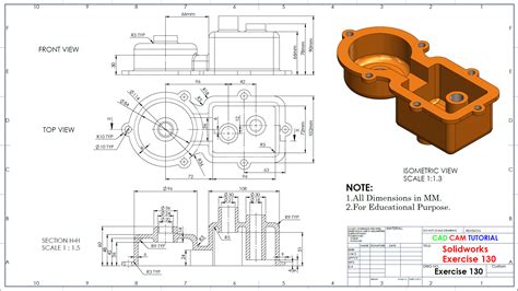 SolidWorks Tutorial Exercise 130