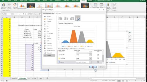 Excel Simple Histogram With Unequal Bin Widths Youtube