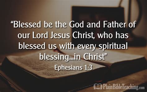 All Spiritual Blessings In Christ Plain Bible Teaching