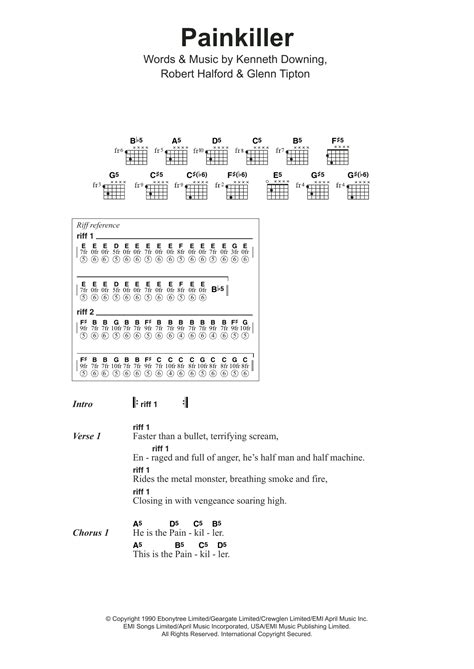 Painkiller By Judas Priest Guitar Chords Lyrics Guitar Instructor