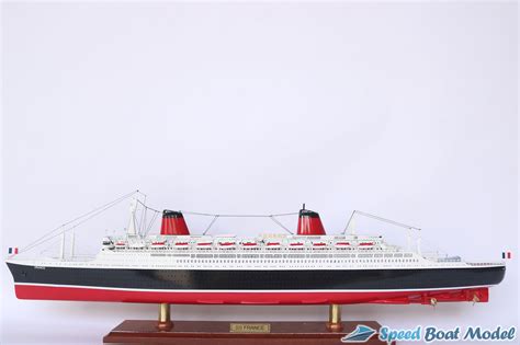 SS France Cruise Ship Model - Wooden Boat Model