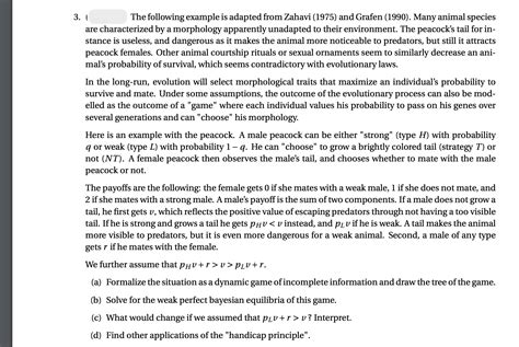 Solved The Following Example Is Adapted From Zahavi Chegg