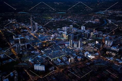 Aerial Photography Parramatta Dusk And Night Airview Online