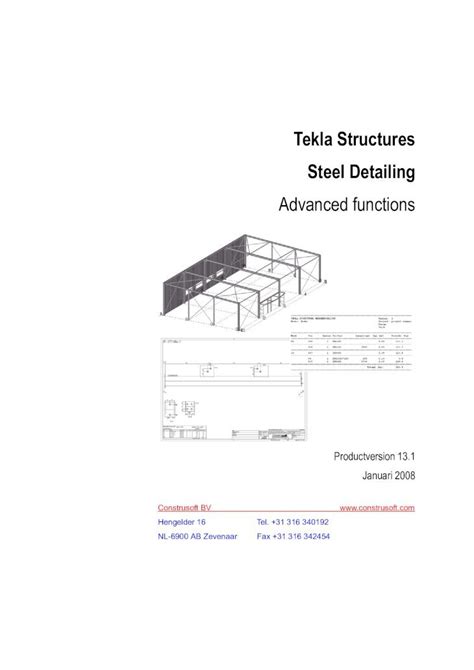 PDF Tekla 13 Steel Detailing Advanced Functions DOKUMEN TIPS