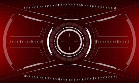 Premium Vector Hud Scifi Interface Screen Red Danger Design Virtual