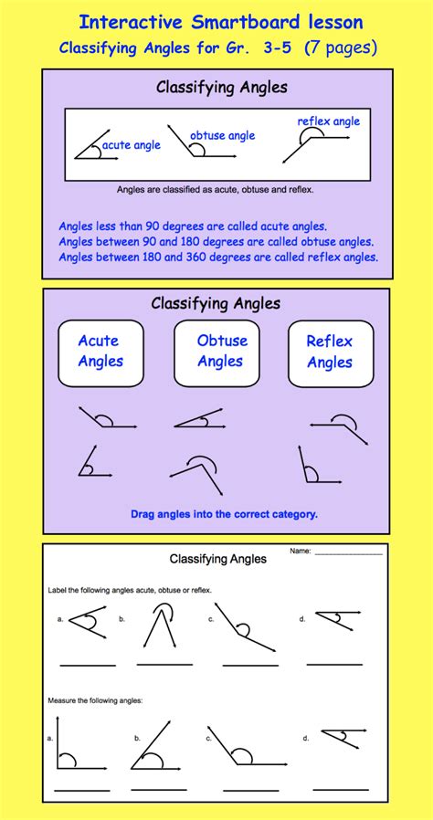 Measuring And Classifying Angles Worksheet