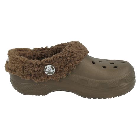 Niñas Crocs Tela Forrado Zuecos Mamut Kids Polar Ebay