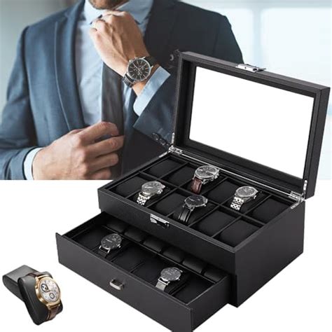 Estuche Para Relojes Hombre 24 Ranuras Caja Para Relojes Watch Roll