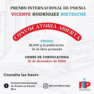 Certamen Internacional de Poesía Vicente Rodríguez Nietzsche 2023