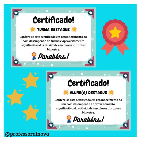 Certificado Aluno A Destaque