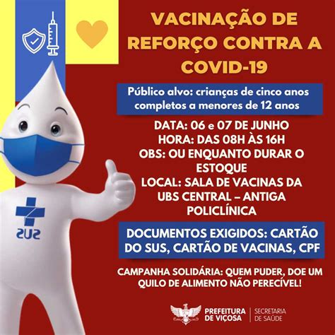 Prefeitura De Viçosa Vacinação De Reforço Contra A Covid 19