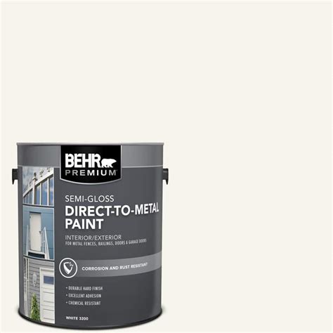 Behr Premium Gal Polar Bear Semi Gloss Direct To Metal Interior