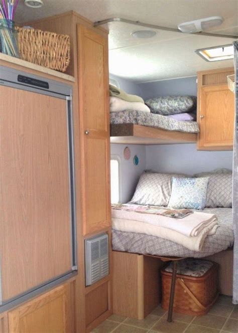 30 Cozy RV Bed Remodel Ideas On A Budget Camper Trailer Remodel