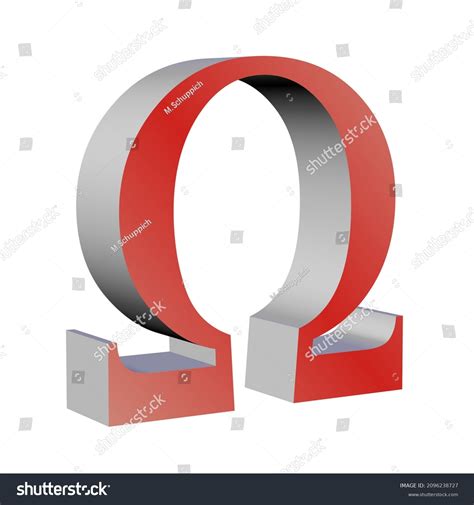 Omega Symbol Isolated Against White Background Stock Illustration ...