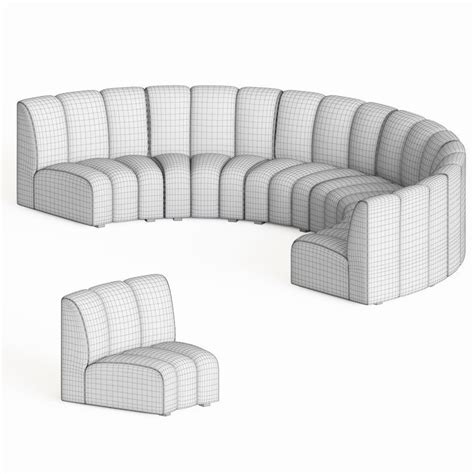 Curved Modular Sofa Eichholtz Lando 3d Model Cgtrader