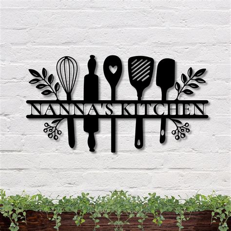 Custom Metal Sign For Kitchen Nanas Kitchen Metal Sign Personalized